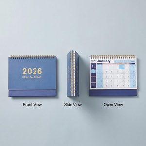 Calendriers promotionnels de bureau <span class=keywords><strong>365</strong></span> <span class=keywords><strong>jours</strong></span> 2026 en papier kraft laminé, découpés sur mesure, impression personnalisée, vente en gros Chine - Product Image 5