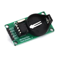 Module d'horloge temps réel DS1302 avec pile CR2032, module de composant électronique de chronométrage en cas de panne de courant, carte verte