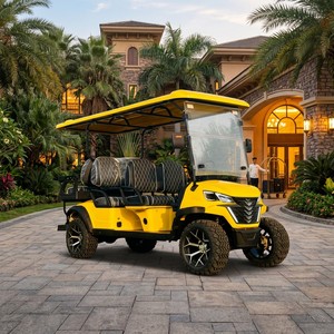 Voiturette de golf à essence 6 places, configuration 4+2 sièges, <span class=keywords><strong>moteur</strong></span> 300CC 4 temps refroidi par eau, pneus tout-terrain de 14 pouces, capacité de montée de 25% - Product Image 1