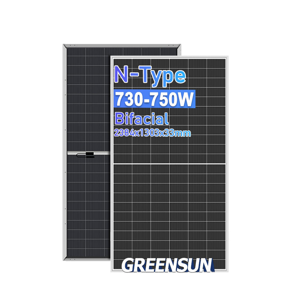 Greensun 750W 740W 730W Bifacial N Type Topcon Mono Half Cell Solar ...