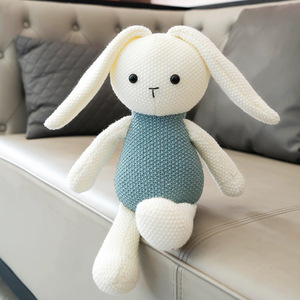 Peluche Kawaii en Peluche Fait Main, Ours, <span class=keywords><strong>Lapin</strong></span>, Girafe, Éléphant, Cochon, Cadeau, Artisanat Tricoté, Crochet, Animal en Peluche - Product Image 4