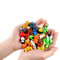 Figur Miniatur Hewan Realistis Cetak 3D, Model Hewan Kecil Artikulasi Lucu untuk Lanskap
