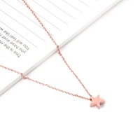 Collier pendentif tendance lune et étoile, bijoux de type breloques, collier en acier inoxydable pour filles et femmes