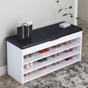 Étagère de <span class=keywords><strong>rangement</strong></span> en bois à 3 niveaux, organisateur moderne pour <span class=keywords><strong>chaussures</strong></span>, armoire blanche, pour coussins, mobile, idéal pour la maison - Product Image 5
