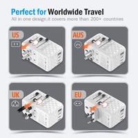 Worldplug GaN Chargeur rapide Type C 120W Adaptateur secteur Adaptateur de prise électrique universel