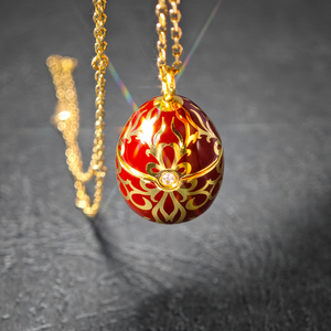 <span class=keywords><strong>Collana</strong></span> con Ciondolo a Forma di Uovo di Pellicano Rosso, Gioiello Vintage di Lusso <span class=keywords><strong>Artigianale</strong></span>, Regalo per Donne, Feste e Anniversari - Product Image 1