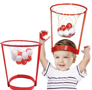 Gioco da Festa <span class=keywords><strong>Basket</strong></span> con Cerchio da Testa, Rete da <span class=keywords><strong>Basket</strong></span> Regolabile con 20 Palline, Giocattolo per Carnevale, Gioco Interattivo per Famiglie - Product Image 3