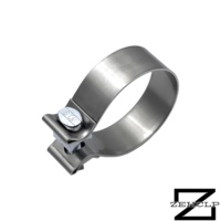 ZEHCLP Collier de serrage réglable pour échappement en acier inoxydable 304 poli de 2,75 pouces haute performance, manchon de serrage à joint ouvert