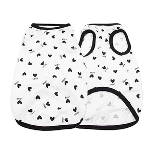 Rompi Hewan Peliharaan OEM ODM Bahan Katun 100% Lembut untuk Anjing Kecil Kucing Ramah Kulit Tanpa Lengan Baju Anak Anjing Kucing Rompi Hewan Peliharaan Atasan Musim Panas Anjing Kucing - Product Image 3