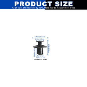 नायलॉन पुश प्रकार रेटेनर फेंडर लाइनर क्लिप नए निसन/इनफिति फ्रंट बम्पर प्लास्टिक फास्टनरों संगत प्रतिस्थापन - Product Image 2
