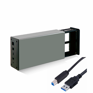 USB 3.0 5 Gbit/s SATA-Festplatten gehäuse 3,5-Schacht-Aluminiumgehäuse mit <span class=keywords><strong>RAID</strong></span> 0/1 JBOD-Unterstützung Universelle Kompatibilität für 3,5-Zoll-SATA-Festplatte - Product Image 3