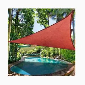 Factory Cheap sale 5*5*5M triangle canvas hot swim pool awning