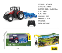 Haute qualité 1/24 camion agricole en plastique 2.4G simulation de remorque télécommandée grand véhicule d'ingénierie jouet tracteur RC