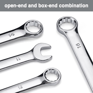 Jeu de clés mixtes 8 pièces en acier au carbone, à double extrémité (ouvertes et à douille), outils de mécanicien, directement de l'usine - Product Image 4