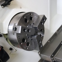 TCK56y Tour CNC à lit incliné, centre de tournage horizontal à alimentation automatique et robuste en métal avec fraisage à une seule broche TCK50y