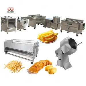 Gefrorene Pommes Frites Herstellung Produktions linie Halbautomat ische Maschine zur Herstellung frischer Kartoffel chips