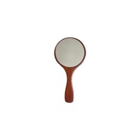 Maquillage en bois poche rond Portable miroirs compacts Logo personnalisé miroir cosmétique voyage petits miroirs