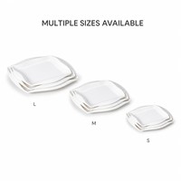 Assiettes carrées irrégulières en mélamine blanches |   Vaisselle Commerciale pour Restaurants