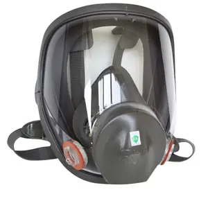 全脸防毒面具呼吸器筒式双过滤器工业防护化学防毒面具