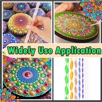 Outils de pointillage Mandala en acrylique DIY, 8 pièces, pour la peinture sur roches, la sculpture, la poterie, l'argile, les tampons à ongles et l'artisanat d'onglerie