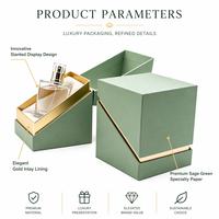 Boîte à rabat personnalisée avec logo, boîte cadeau pliante, emballage de luxe pour bougies, emballage de parfum, support en carton ondulé