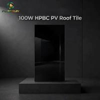 Personnalisation disponible, panneau solaire haute efficacité BC (Back Contact) 100W, tuiles solaires BIPV pour toitures haut de gamme