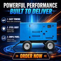 Générateur diesel silencieux triphasé Easy Move 30KW-50KW pour usage domestique, alimentation électrique portable, vente en gros