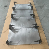 Plaque de base en aluminium pour structure PRT avec embouts en acier et goupilles, plaque de base haute résistance pour système de truss d'éclairage de tournée pré-monté