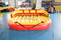 Zhenmei 4-Personen PVC aufblasbares Wasser Schwimm sofa Crazy Water Sports Towable Water Tube Couch Hersteller Direct