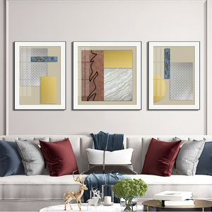 Commercio all'ingrosso della fabbrica vendita calda casa arredamento Hotel progetto opere d'arte soggiorno astratto pittura di arte cinese in legno intagliato arte - Product Image 3