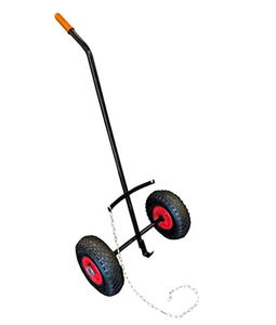 Zware Kar Lassen Cilinder Kar Met Twee 6 ''Massief Rubber Wielen Met 2 Scharnieren Gas Zuurstof Fles Acetyleentank Hand Truck - Product Image 3
