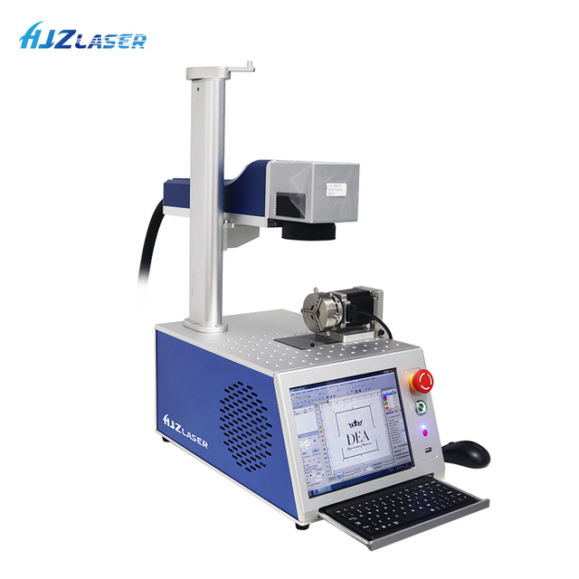 High Speed Galvo Auto Focus Fiber Laser Printer Gold Silver Steel Rings for Jewellery Bracelet Pedant Laser Printing Machine