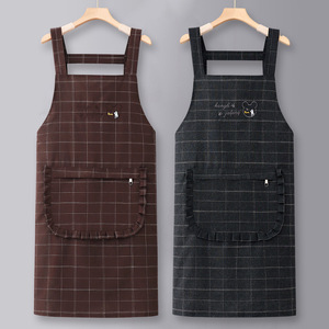 Delantal de algodón puro personalizado con logo 2026, nuevo, delgado, para cocina, hogar, verano, catering, ropa de trabajo comercial para redes privadas. - Product Image 2