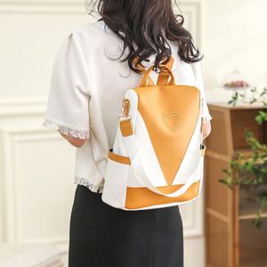 Sac à dos tendance bicolore pour étudiants et activités de plein air avec compartiments spacieux et fonction antivol - Product Image 3