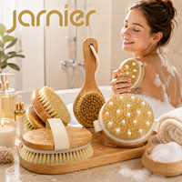 Brosse exfoliante ovale en bambou personnalisable avec logo OEM, brosse corporelle végane pour peaux sèches, éponge de massage naturelle pour le bain, Loofah