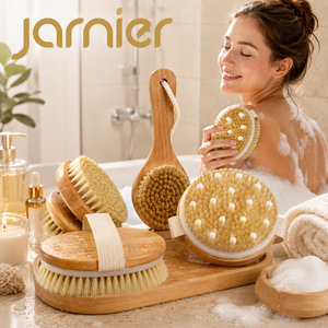 Cepillo Exfoliante Corporal Ovalado de Bambú con Logotipo Personalizado OEM, Vegano, para Piel Seca, Masaje Natural, Esponja de Baño - Product Image 3