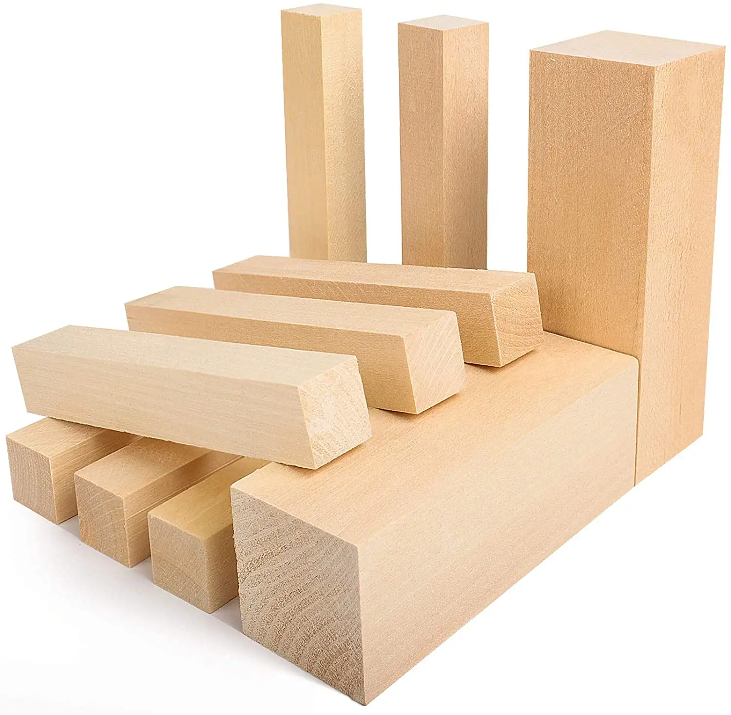 TaiLai Belum Selesai DIY Kayu Blok Ukiran Basswood Premium Halus Lembut Kayu Whittling Kit Cocok untuk Anak-anak Dewasa