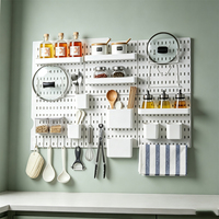 Plastic Muurbevestiging Pegboard Plank Voor Gereedschapsorganisatie Gatvrije Installatie Voor Keukengebruik