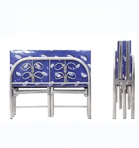 bed room furniture Camping cheap price steel iron metal single folding bed