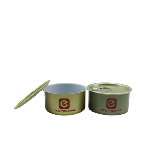 <span class=keywords><strong>Lata</strong></span> vacía personalizada OEM de grado alimenticio, 60ml, 80ml, 100ml, 200ml, 400ml, <span class=keywords><strong>para</strong></span> sardina, pescado, atún, comida <span class=keywords><strong>para</strong></span> mascotas, caviar con tapa de fácil apertura - Product Image 4