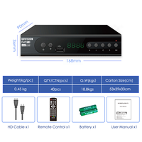 Receptor de TV Digital Terrestre UUVISION DVB-T2 H.265 HEVC Full HD 1080P, Decodificador con Soporte PVR, Reproductor Multimedia con Función Time Shift