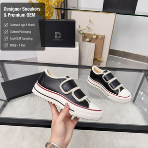Nouvelles baskets de luxe en cuir noir pour hommes et femmes – Chaussures de sport chaudes de haute qualité pour le skate - Product Image 1