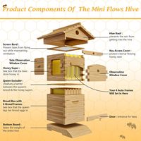 Fabricante de colmena de abeja de miel completa de flujo automático de madera recubierta de cera