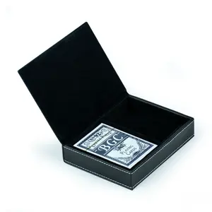 Kotak Penyimpanan Kartu Poker 2 Dek Kulit Tahan Air Kotak Penyimpanan Kartu Bermain Ganda