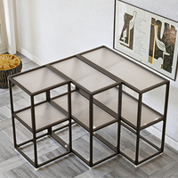 Étagères d'angle modernes en verre multicouches pour le salon, la chambre à coucher, étagères de fenêtre florales pour le rangement de la figurine
