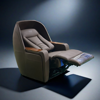 Echtes Leder Braun Farbe Film Liege sitze Heimkino Möbel Medien Smart Room Elektrisches Liege sofa Theater Sofa