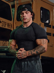 Nueva Llegada, Camiseta Deportiva de Manga Corta para Hombre, Estilo Americano, Corte Ajustado, Formal, Elástica, de Secado Rápido - Product Image 4