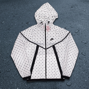   Vêtement technique d'extérieur Windrunner coupe-vent unisexe pour adulte, sportif, à manches longues, motif à pois blancs, pour le printemps - Product Image 2