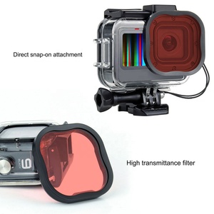 Takenoken Lot de <span class=keywords><strong>3</strong></span> Magenta <span class=keywords><strong>Rouge</strong></span> pour Gopro 10/9/8 Boîtier étanche Filtres d'objectif de plongée Accessoires de caméra vidéo pour l'action - Product Image 3
