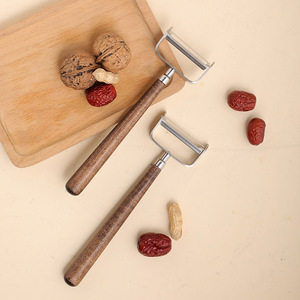 Walnut Wood Peeler Stainless Steel Multi Function Fruit Vegetable Peeling Tool Sharp Blade Easy To Use - Product Image 3